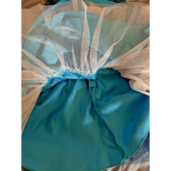 MXI  Juniors Homecoming/ Prom Blue Tulle Glitter Fit & Flare Dress Size 5 - Picture 8 of 9